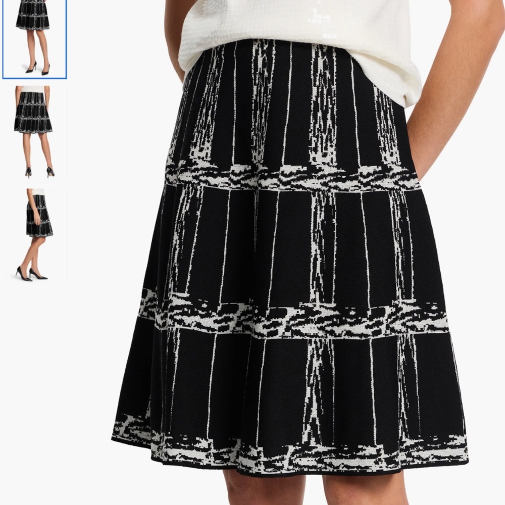 NIC+ZOE Plaid A-Line Knit Skirt, size XX-Large